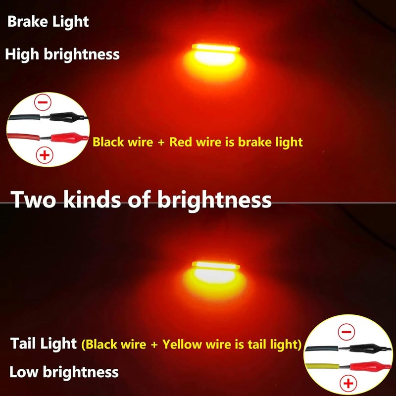 NBWDY 1Pcs 15 Red Leds Waterproof Motorcycle Led License Plate Light,Brake Stop Light,Tail Light,Trailer Light,Side Marker Light,Signal Warning Light for Motorcycle Scooter Bike ATV Car RV SUV - Image 3